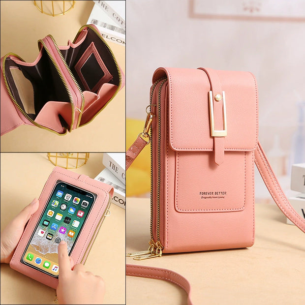 New transparent touch screen mobile phone bag women's bag